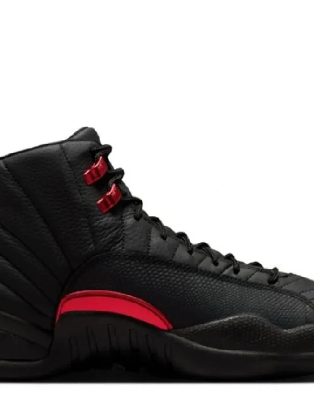 Jordan Men's Black and Red High-Top Basketball Sneakers